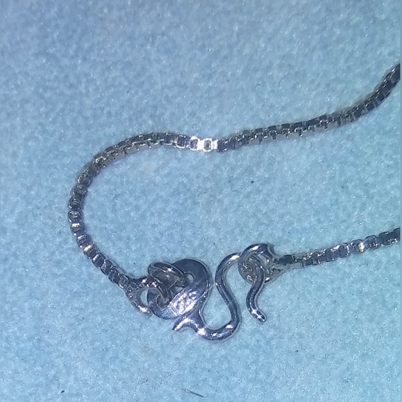 VTG Women's *Titanic Sea of Heart* SP Pave Aqua Blue CZ Heart Pendant Necklace - Picture 2 of 4